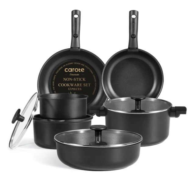Carote 12 Pcs Nonstick Cookware Sets